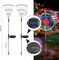 2 Pack Solar 4th of July Firework Lights Outdoor – 360 LED Red White Blue Waterproof Patriotic Yard Decorations with 8 Modes & Timer for Garden, Pathway, Lawn, Patio